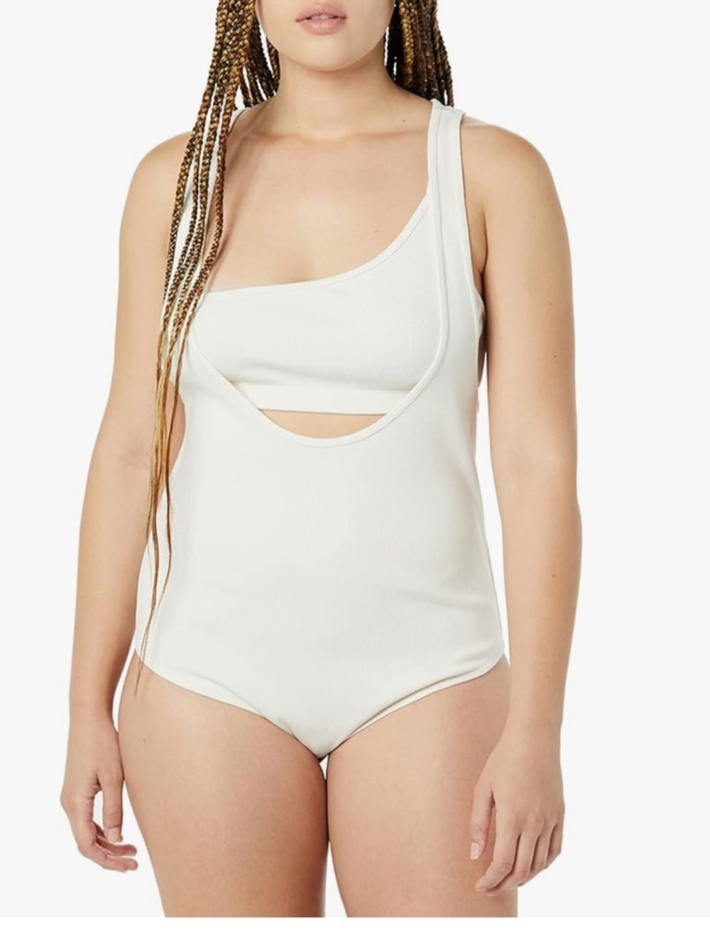 Rare/Self All-Gender Two Piece Ribbed Tank Bodysuit – Gray, Size 6,Brand New - Picture 5 of 14